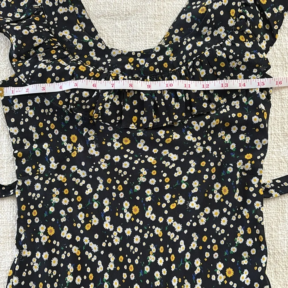 Lou Floral Black Maxi Silk Dress - Picture 13 of 14